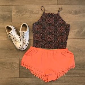 Urban Outfitters Coral Short Shorts